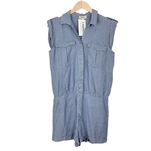 L' Agence Blue Chambray Short Romper Size 2